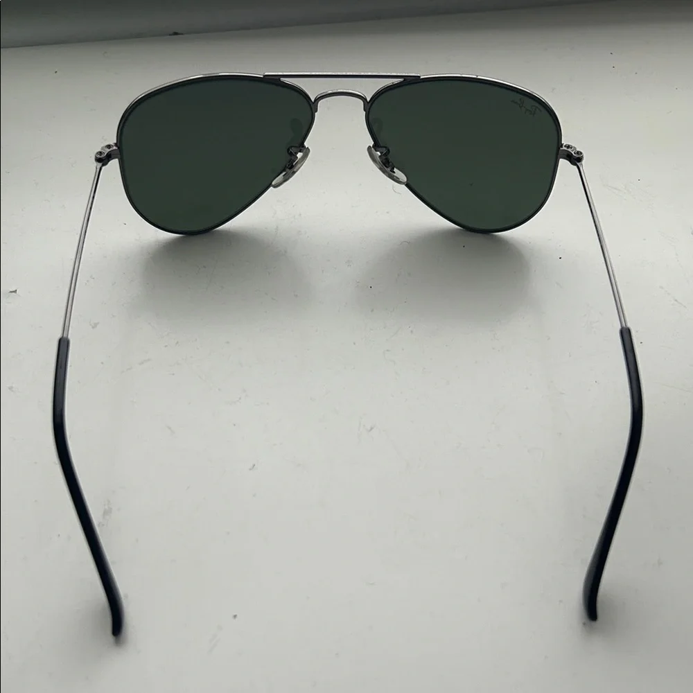 Ray-Ban Silver Frame Sunglasses with Dark Lenses - Picture 4 of 5